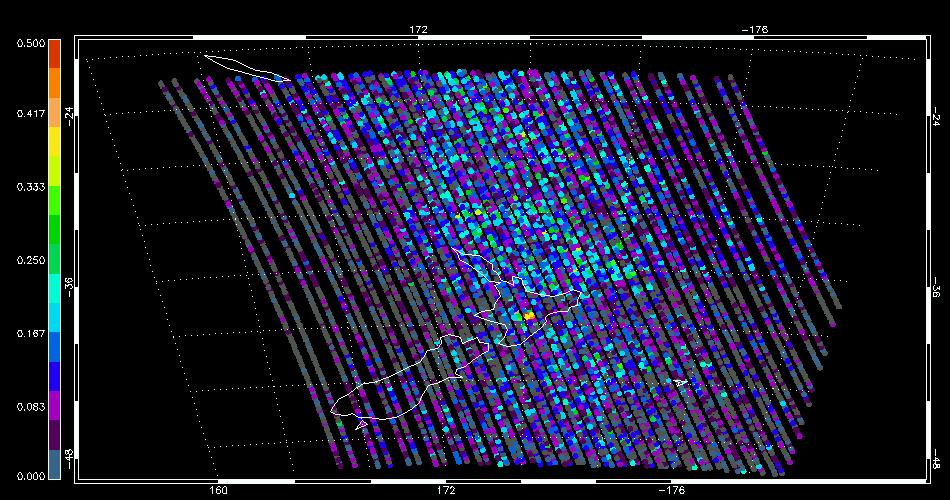 caption IASI SO2 anomaly flag for X November 2012at XX.XX GMT. Credit: Dr Elisa Carboni