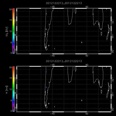 IASI SO2 amount and altitude retrieved following Carboni et al 2012. Credit: Dr Elisa Carboni